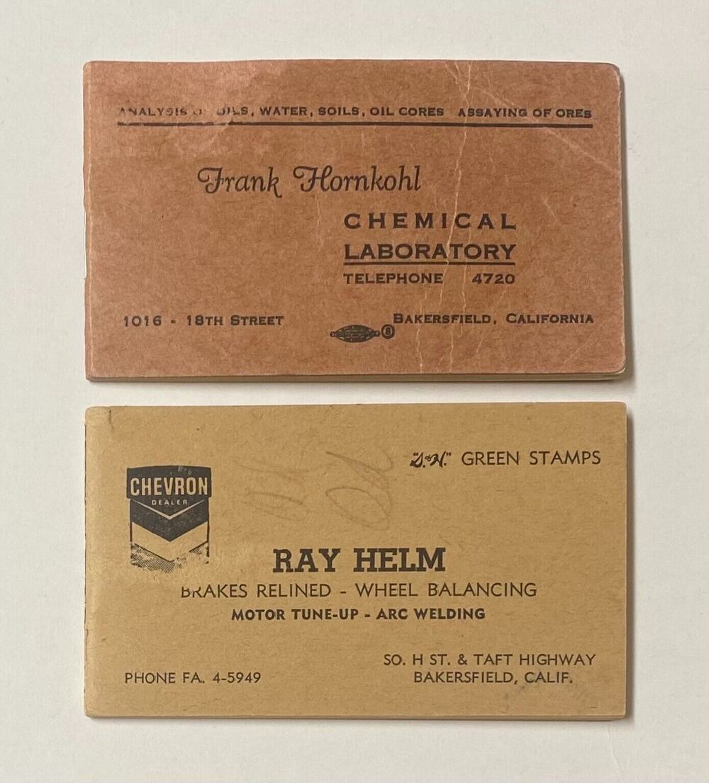 Chevron Dealer Advertising Pocket Calendar 1940 Booklet Tablet Bakersfield Oil